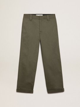 Military-green Golden Collection chinos