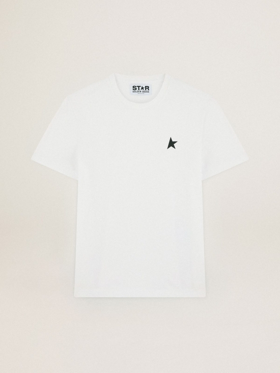 White Star Collection T-shirt with contrasting green star on the front