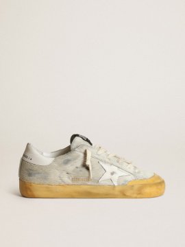 Super-Star Penstar sneakers in off-white pony skin with white leather star and heel tab