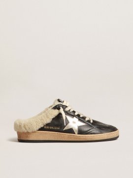 Ball Star Sabots in nappa with platinum star and shearling lining